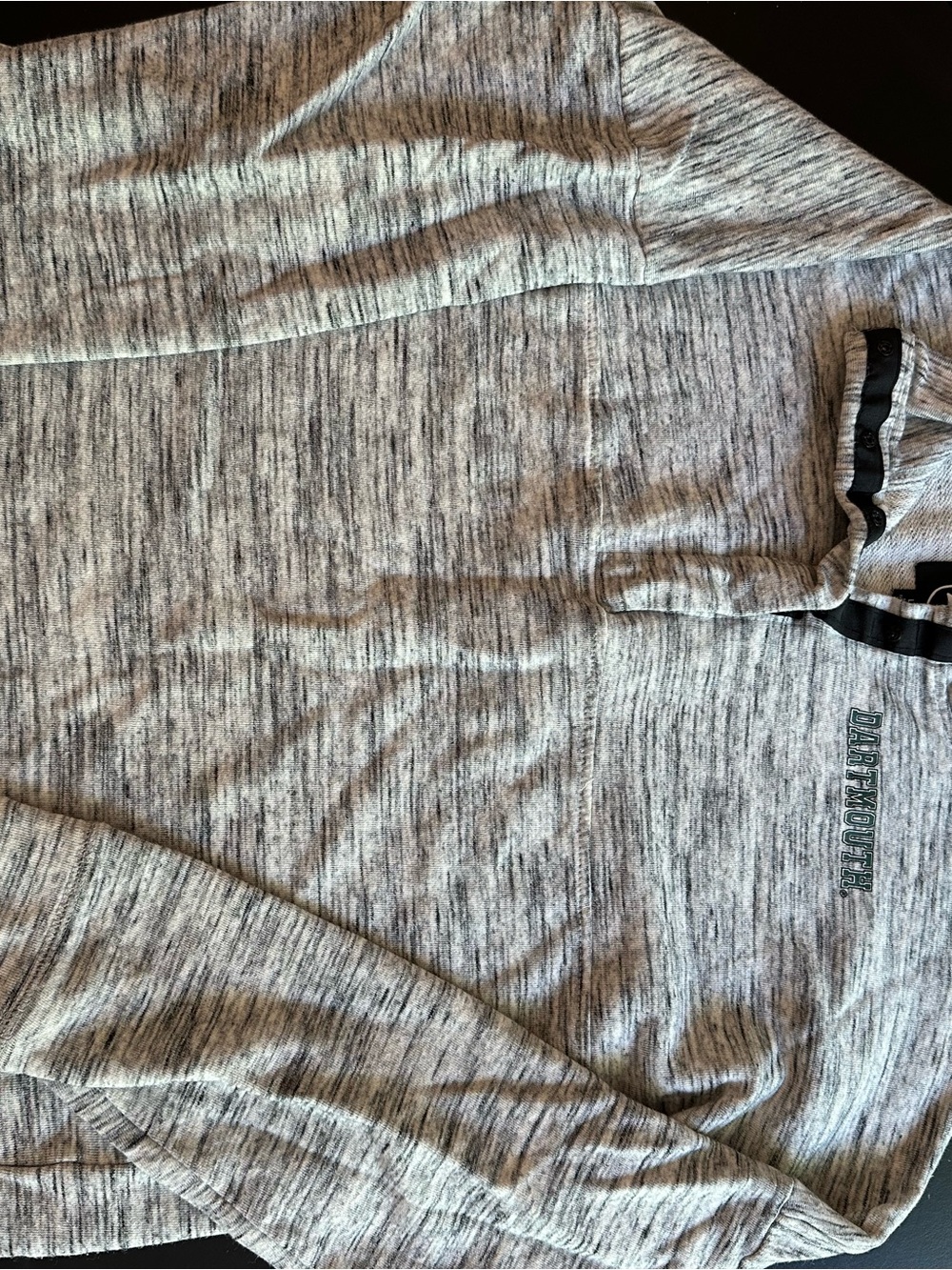 47 Brand Men’s Dartmouth College Heather Gray 1/4 button up Sweatshirt